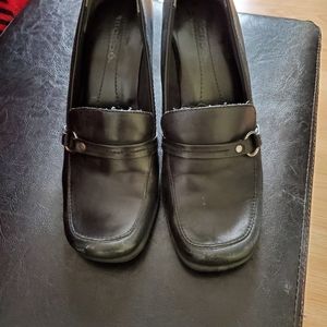 Black Heeled Loafers